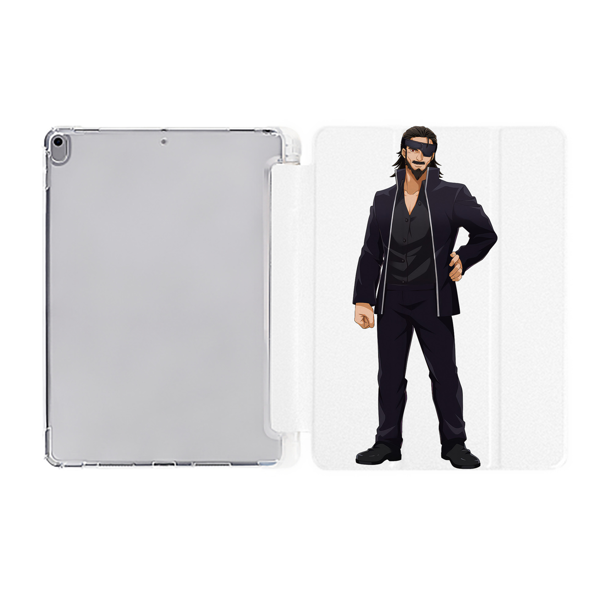 （画像用） 呪術廻戦 Jujutsu Kaisen IPad ケース ペン収納付き 三つ折りスタンド PUレザー×シリコン 対応機種9.5/10.5/10.9インチ